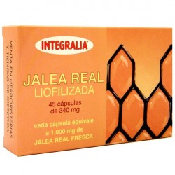 Jalea real liofilizada Integralia 45 cápsulas de 340 mg.