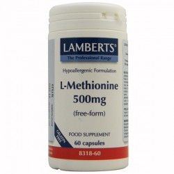 L-Metionina 500 mg. Lamberts 60 cápsulas