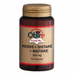 Reishi + Shitake + Maitake 300 mg. 90 càpsules