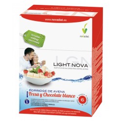 Light Nova Porridge de avena fresa y chocolate blanco Novadiet 6 sobres