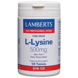 L-Lisina Lysine 500 mg. Lamberts 120 comprimits