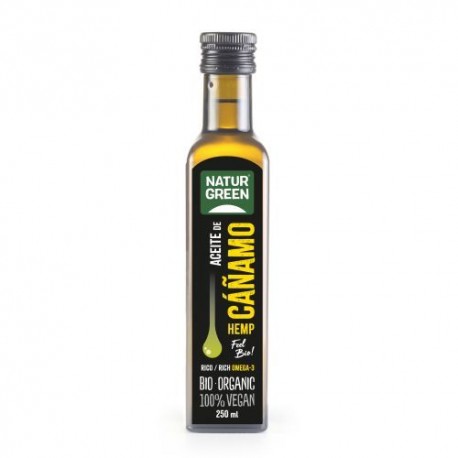 Aceite de Cáñamo Bio 100% Vegano Naturgreen 250 ml
