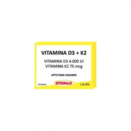 Vitamina D3 + K2 Integralia 30 cápsulas